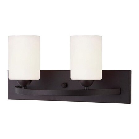 Canarm Hampton, Ivl370A02Orb-O, 2 Lt Vanity, Flat Opal Glass, 100W Type A, 18 IVL370A02ORB-O